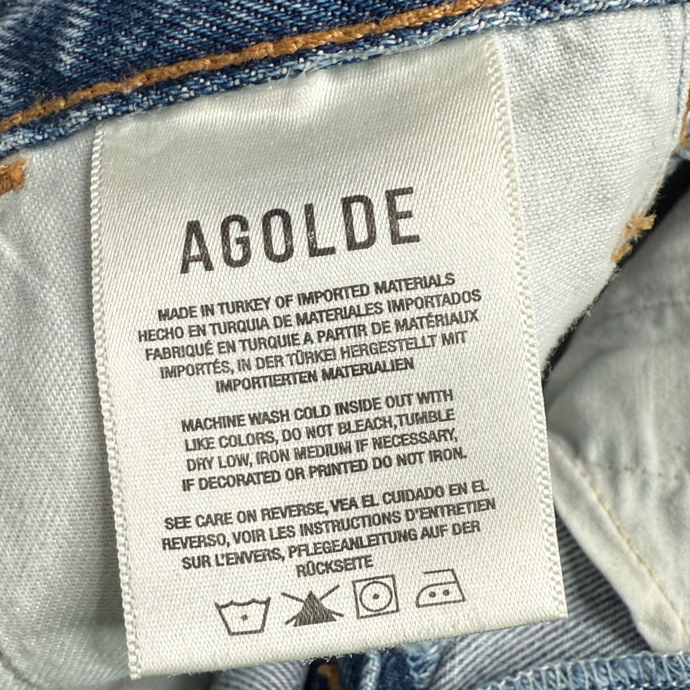Agolde Cooper Trouser Denim Jean in Command NEW with Tag W1885 Sz 28 - Picture 11 of 12